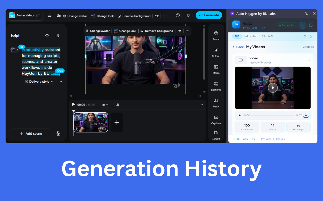 Step 4: Generation History